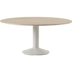 Muuto Middle Eettafel Ø160 Geolied Eiken/ Grijs