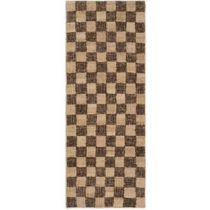 Ferm Living Geruit Wollen Jute Vloerkleed 70x180 Koffie/naturel