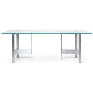 Ferm Living Lager Eettafel 90x200 Glas/ Aluminium