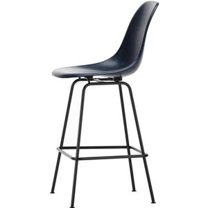 Vitra Eames Fiberglass Barkruk Medium Blauw/ Zwart