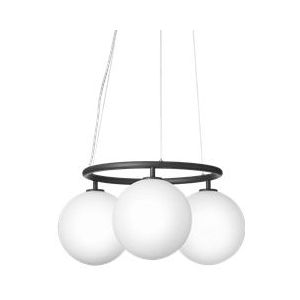 Nuura Miira 3 Ronde Hanglamp Rotsgrijs/Opaal