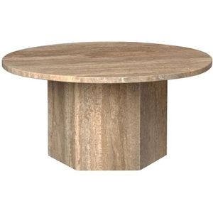 GUBI Epic Salontafel Rond Ø80 Warm Taupe Travertijn