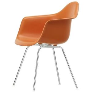 Vitra Eames Kunststof DAX Eetkamerstoel Met Armleuning Roest Oranje