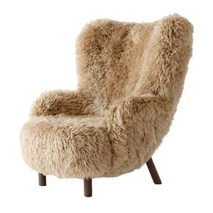 &Tradition Petra VB3 Fauteuil Schapenvacht Honing 50/Geolied Walnoot