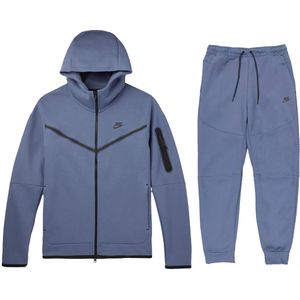 Nike Sportswear Tech Fleece Full Zip Hoodie & Joggers Set Diffused Blue/Black