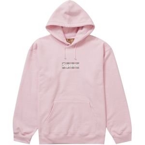 Supreme Burberry Box Logo Hooded Sweatshirt Light Pink