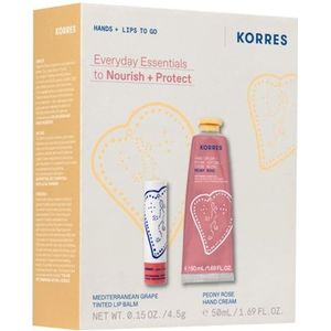 Korres Lichaamsverzorging HandverzorgingEveryday Essentials Hand- en Lipverzorgingsset Pioenroos Peony Rose Hand Cream 50 ml + Mediterranean Grape Lip Balm 4,5 g 1 Stk. (€ 14,95 / 1 stuks)