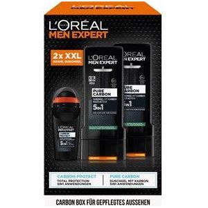 L'Oréal Paris Men Expert Collection Pure Carbon Carbon Box Carbon Protect Deodorant Roll-On 50 ml + Pure Carbon 5in1 Douchegel 2x400 ml