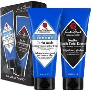 Jack Black Herencosmetica Gezichtsverzorging Cadeauset Turbo Wash Energizing Cleanser for Hair & Body 88 ml + Deep Dive Glycolic Facial Cleanser 88 ml