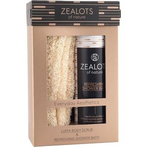 Zealots of Nature Lichaamsverzorging Sets Cadeauset Refreshing Shower Bath 250 ml + Luffa Body Scrub-spons