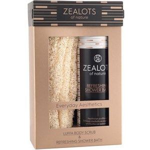 Zealots of Nature Lichaamsverzorging Sets Cadeauset Refreshing Shower Bath 250 ml + Luffa Body Scrub-spons