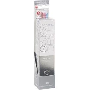 Swissdent Verzorging Sets Gentle Combo Pack Gentle Whitening Tandpasta Voor Gevoelige Tanden RDA 25 50 ml + Profi Gentle Tandenborstel Lichtblauw/Lichtroze