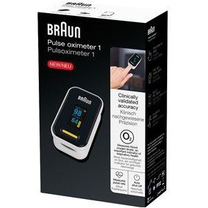 BRAUN Bloeddrukmeter Bovenarm Pulse Oximeter 1 Braun pulse oximeter + band + 2 batteries + instructions