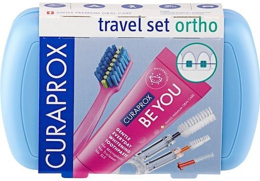 Curaprox - Travel Set Ortho - Tandenborstels - Blauw - 1 Stk.