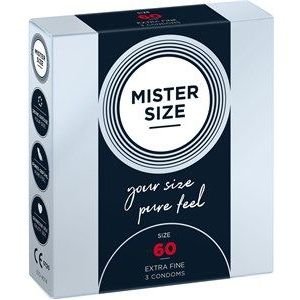 Mister Size Passion & Love Condoms Pure Feel 60 mm - Size XL