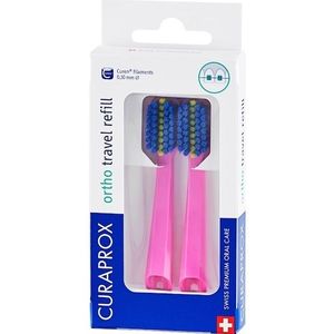 Curaprox - Travel Ortho Refill - Tandenborstels - Roze - 2 Stk.