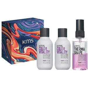 KMS Haren Colorvitality Cadeauset Colorvitality Shampoo 75 ml + Colorvitality Conditioner 75 ml + Thermashape Quick Blow Dry 75 ml