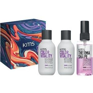 KMS Haren Colorvitality Cadeauset Colorvitality Shampoo 75 ml + Colorvitality Conditioner 75 ml + Thermashape Quick Blow Dry 75 ml