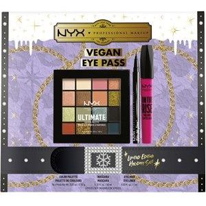NYX Professional Makeup Oog make-up Eyeliner X-mas Vegan Eye Pass Color Palette 0,83 g + Epic Ink Liner 1 ml + On The Rise Volume Mascara 10 ml