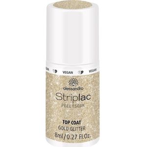 Alessandro Striplac Top coat Gold Glitter 8 ml