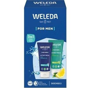 Weleda Verzorging Herencosmetica cadeauset voor mannen Acitve Fresh 3in1 Shower Gel 200 ml + Energy Fresh 3in1 Shower Gel 200 ml