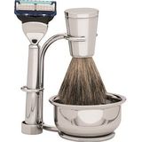 ERBE Shaving Shop Scheersets Scheerset Gillette Fusion, 4-delig. Scheermes + standaard + zeepbakje + dassenhaarborstel 1 Stk.