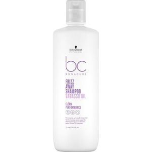 Schwarzkopf Bonacure Frizz Away Shampoo 1000ml - Normale shampoo vrouwen - Voor Alle haartypes