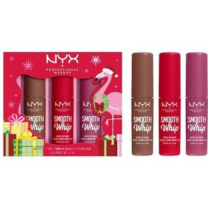NYX Professional Makeup Make-up lippen Lipstick Cadeauset Cherry Crème 4 ml + Onesie Funsie 4 ml + Memory Foam 4 ml