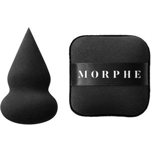 Morphe Accessoires Sponzen Sponge & Powder Puff Duo 1x Precisie Mengspons + 1x Luxe Power Puff