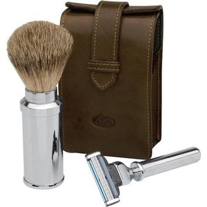 ERBE Shaving Shop Scheersets Scheerset in leeren etui, Gilette Mach3 Zwart