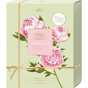 4711 Acqua Colonia Basic Range Peony & Sandalwood Cadeauset Eau de Cologne Spray 100 ml + Candle 72 g