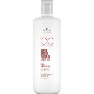 Schwarzkopf Bonacure Repair Rescue Shampoo 1000ml - Normale shampoo vrouwen - Voor Alle haartypes