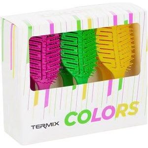 TERMIX Borstels & kammen Ontwarringsborstels Color Detangling Hair Brush 6-Pack 2 Color Detangling Hair Brushes Green Fluor + 2 Color Detangling Hair Brushes Yellow Fluor + 2 Color Detangling Hair Brushes Pink Fluor