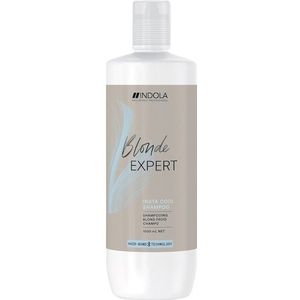Indola Blonde Expert Insta Cool Shampoo 1000ml - Normale shampoo vrouwen - Voor Alle haartypes