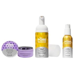 Benefit Gezicht Gezichtsreiniging The POREfessional Picks Set Pore Care Tight 'n Toned Mini 60 ml + The POREfessional Primer 1 ml + Pore Care Good Cleanup Mini 45 ml + Pore Care Clay Mask Mini 30 ml 1 Stk. (€ 39,00 / 1 stuks)
