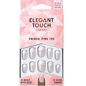 Elegant Touch Nagels Kunstnagels Natural French 103 Pink Medium