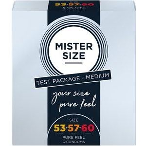Mister Size Passion & Love Condom sets Medium proeverij 53-57-60 1x condoom maat 53 + 1x condoom maat 57 + 1x condoom maat 60