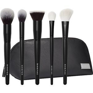 Morphe Penseel Sets met gezichtskwasten 5-delige gezichtskwastenset Flat Pro Buffer Brush 1 st. + Fluffy Powder Brush 1 st. + Precise Powder Brush 1 st. + Angled Deluxe Brush 1 st. + Precise Highlighter Brush 1 st. + Grote zwarte koffer: 8 x 4 x 4 inches 1 Stk. (€ 37,95 / 1 stuks)