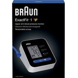 BRAUN Bloeddrukmeter Bovenarm BUA5000EUV1 ExactFit 1 Blood pressure monitor + arm cuff + 4 batteries + instructions 1 Stk.