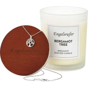 Engelsrufer Kamergeuren Geurkaarsen Sierkaars Bergamot met ketting Levensboom