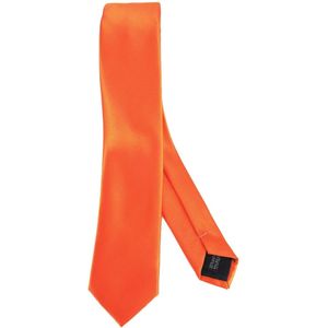 Oranje zijde-blend stropdas