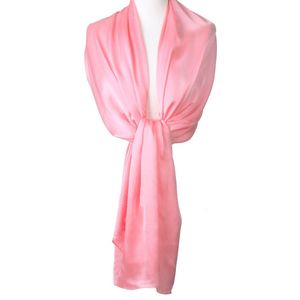 Zuurstokroze zijde-blend sjaal