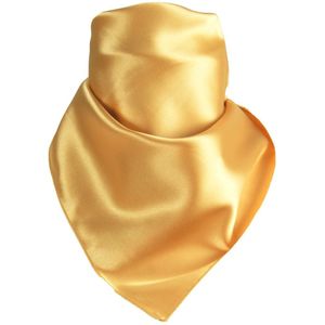 Vierkante satijnen sjaal in de kleur goud