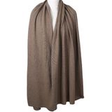 Kasjmier-blend sjaal/omslagdoek in bruin