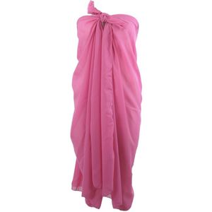 Effen roze crêpe voile sarong