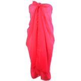 Neon roze crêpe voile pareo