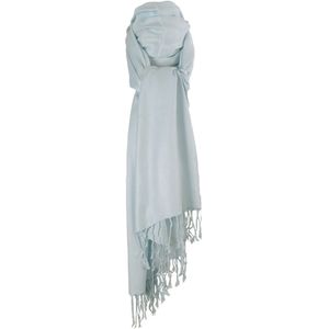 Lichtblauwe pashmina sjaal