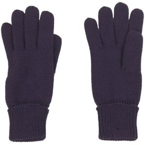 Fijngebreide handschoenen in donkerpaars