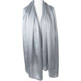 Grijze zijde-blend sjaal