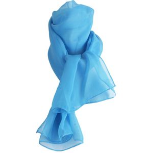 Aqua effen voile sjaal